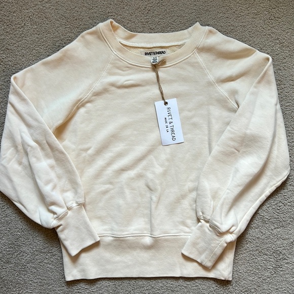 Madewell Tops - NWT Madewell x Rivet & Thread Bubble Sleeve Sweatshirt
